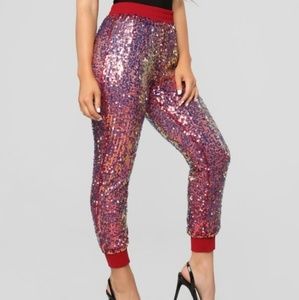 Sequin joggers